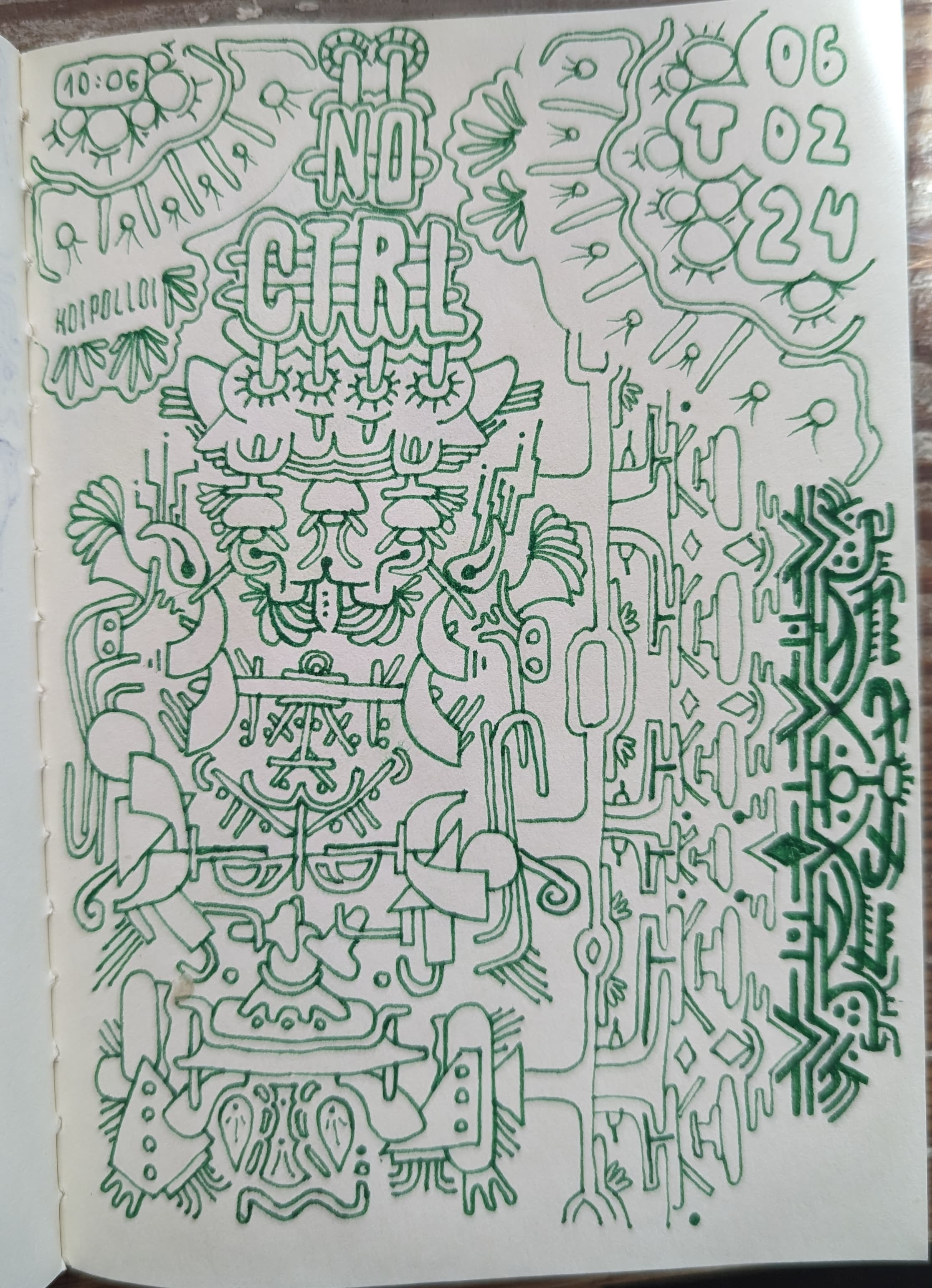 Doodle of existential dread and spaghetti code